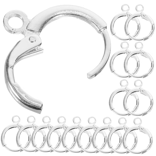 OSALADI 30 Stück Teiliges Silberfarbene Metall Ohrhaken für DIY Schmuckherstellung Leichte und Glatte Ohrhaken für Damen Geeignet für Geburtstage Hochzeiten und Alltag Vielseitig von OSALADI