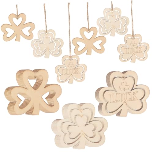 OSALADI 30 Stück Teiliges St Patricks Day Kleeblatt Anhänger Holz DIY Cutouts Blank St Patrick's Day Shamrock Dekoration für Party Basteln OSALADI 30 Stück Teiliges St Patricks Day Kleeblatt Anhänger Holz DIY Cutouts Blank St Patrick's Day Shamrock Dekoration für Party Basteln von OSALADI