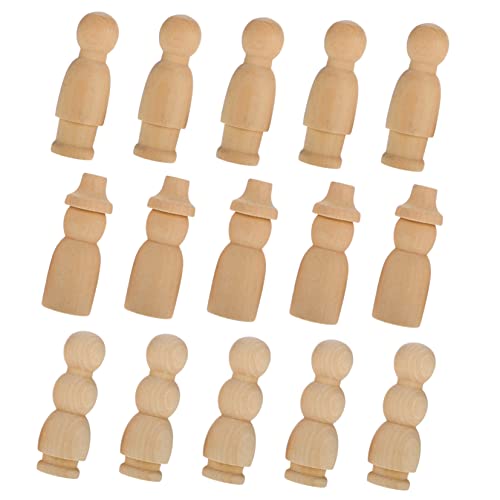 OSALADI 30 Stück Teiliges Unbemalte Holzfiguren DIY Peg Dolls für Kreative Bastelideen zur Individuellen Gestaltung von Puppen und Deko für Zuhause OSALADI 30 Stück Teiliges Unbemalte Holzfiguren DIY Peg Dolls für Kreative Bastelideen zur Individuellen Gestaltung von Puppen und Deko für Zuhause von OSALADI