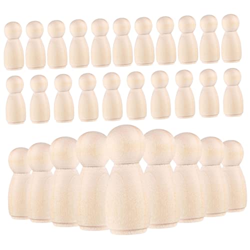 OSALADI 30 Stück Teiliges Unfertige Holz Peg Puppen Naturholz DIY Bastelset zum Bemalen für Kreative Holzfigur Mädchen Handarbeitsprojekte Geschenkideen OSALADI 30 Stück Teiliges Unfertige Holz Peg Puppen Naturholz DIY Bastelset zum Bemalen für Kreative Holzfigur Mädchen Handarbeitsprojekte Geschenkideen von OSALADI