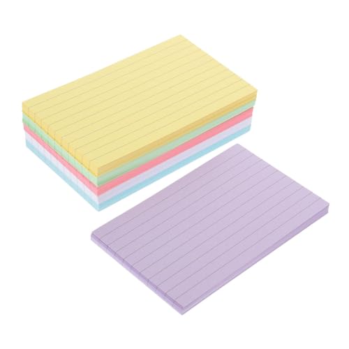 OSALADI 300 Blatt Farbige Karteikarten Led Klein Mit Flashcard Aufgabe Studieren Stichwort Ungefüttert Karteikarten Lernen Linierte Karteikarten Schule Schreibtisch Papier von OSALADI