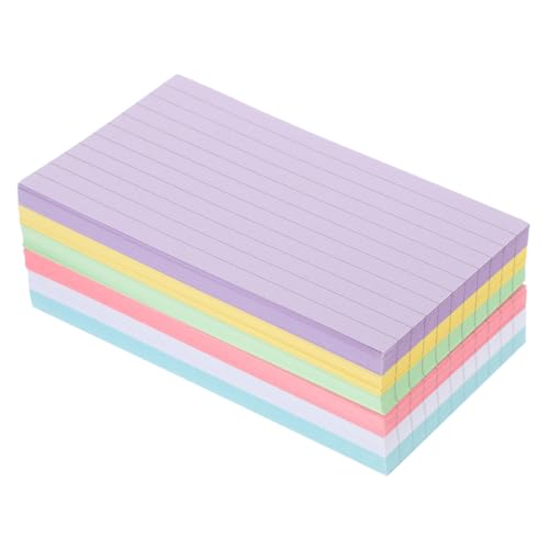 OSALADI 300 Blatt Farbige Karteikarten Pastell studieren Revision linierte Karteikarten linierte Karten gefüttert Indexpapiere Notizbilder Sprachkarten kleiner Notizblock Memo -Notizbuch OSALADI 300 Blatt Farbige Karteikarten Pastell studieren Revision linierte Karteikarten linierte Karten gefüttert Indexpapiere Notizbilder Sprachkarten kleiner Notizblock Memo -Notizbuch von OSALADI