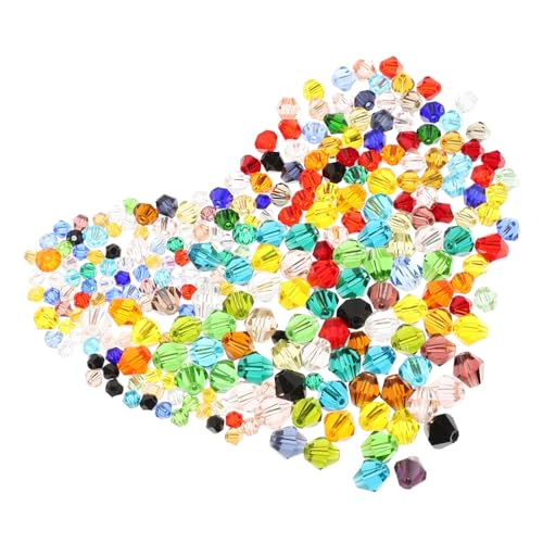OSALADI 300 Stück Bicone Kristallperlen Mix Farbig DIY Schmuckperlen zum Basteln Armbänder Halsketten Ohrringe Facettierte Glasperlen für Kreative Schmuckherstellung von OSALADI