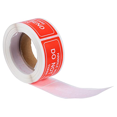 OSALADI 300 Stück Etikett Zerbrechlicher Aufkleber Aufkleberpapier Klein Klebeband Für Verpackungskartons Zerbrechliches Band Weg Aufkleber Nicht Biegen Pflege Kupferplattenaufkleber Rot von OSALADI