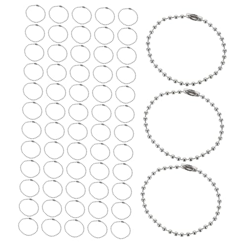 OSALADI 300 Stück Kugelketten aus Metall Robuste DIY Perlenketten für Schlüsselanhänger Bag Tag Chains Schmuckzubehör Vielseitig für Bastelprojekte und Anhänger OSALADI 300 Stück Kugelketten aus Metall Robuste DIY Perlenketten für Schlüsselanhänger Bag Tag Chains Schmuckzubehör Vielseitig für Bastelprojekte und Anhänger von OSALADI