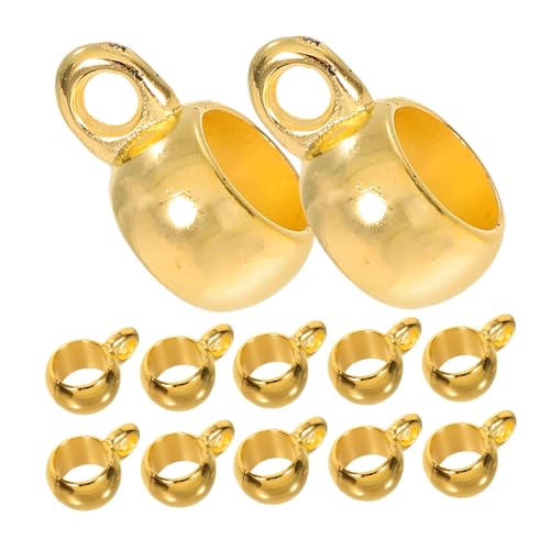 OSALADI 300 Stück Kunststoff Große Lochrundperlen Bail Spacer Beads für Schmuckherstellung Leicht und Langlebig für DIY Armbänder Halsketten Bastelzubehör in Gold OSALADI 300 Stück Kunststoff Große Lochrundperlen Bail Spacer Beads für Schmuckherstellung Leicht und Langlebig für DIY Armbänder Halsketten Bastelzubehör in Gold von OSALADI