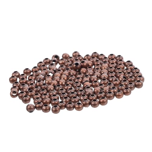 OSALADI 300 Stück Metallperlen mit Loch Runde Große Loch Spacer Beads aus Robustem Legierungsmetall für DIY Schmuckherstellung Geeignet für Armbänder Halsketten und Ohrringe von OSALADI