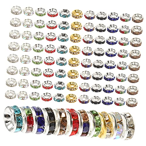 OSALADI 300 Stück Rund Strass Spacer Perlen Mix Farben Schmuckperlen für DIY Armband Basteln Langlebige Schmuckzwischenperlen Kristall Zubehör für Schmuckherstellung OSALADI 300 Stück Rund Strass Spacer Perlen Mix Farben Schmuckperlen für DIY Armband Basteln Langlebige Schmuckzwischenperlen Kristall Zubehör für Schmuckherstellung von OSALADI