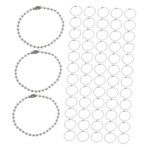 OSALADI 300 Stück Runde Perlenkettenanhänger Kugelperlenkette Ketten Für Schlüsselanhänger Eiserne Perlenkette Puppe Hängende Kette Runde Ball Perlenkette Perlenschmuckkette Silber Eisen OSALADI 300 Stück Runde Perlenkettenanhänger Kugelperlenkette Ketten Für Schlüsselanhänger Eiserne Perlenkette Puppe Hängende Kette Runde Ball Perlenkette Perlenschmuckkette Silber Eisen von OSALADI