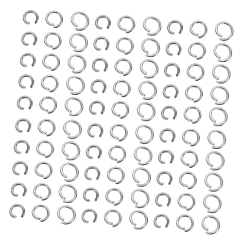 OSALADI 300 Stück Teiliges Edelstahl Verbindungsringe Schmuck Reparatur Ringe Offene Metallringe für Armbänder Halsketten DIY Zubehör Langlebig Silberfarben OSALADI 300 Stück Teiliges Edelstahl Verbindungsringe Schmuck Reparatur Ringe Offene Metallringe für Armbänder Halsketten DIY Zubehör Langlebig Silberfarben von OSALADI
