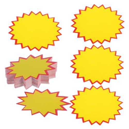 OSALADI 300 Stück Teiliges Preisschild Robustem Papier Beschreibbare Stern burst form Vielseitig Einsetzbar für Supermarkt Einzelhandel Garage Effiziente und Langlebige Preisauszeichnung von OSALADI