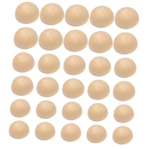 OSALADI 300 Stück Unbehandelte Halbrunde Holzkugeln Natürliche Holzperlen DIY Bastelbedarf Schmuckherstellung Dekorationen Vielseitig Bemalbar Robust OSALADI 300 Stück Unbehandelte Halbrunde Holzkugeln Natürliche Holzperlen DIY Bastelbedarf Schmuckherstellung Dekorationen Vielseitig Bemalbar Robust von OSALADI
