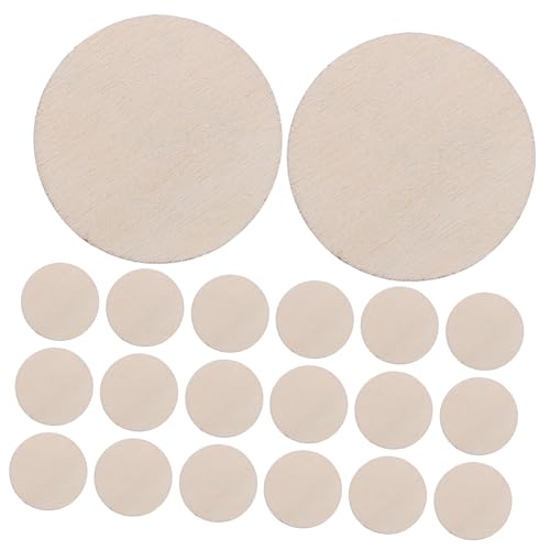 OSALADI 300 Stück Unbehandelte Holzscheiben Runde Holzplatten Blanko Naturholz Bastelmaterial Diy Malerei Heimdekoration Holzkreise Chips für Kreative Handwerksprojekte von OSALADI