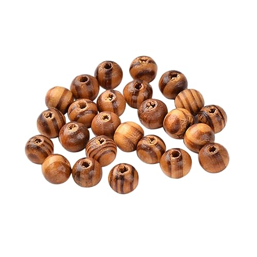 OSALADI 300Stücke Naturmuster Holzperlen für Schmuckzubehör DIY Armband und Halskette Vielseitige Bastelperlen für Projekte und Heimdekoration von OSALADI