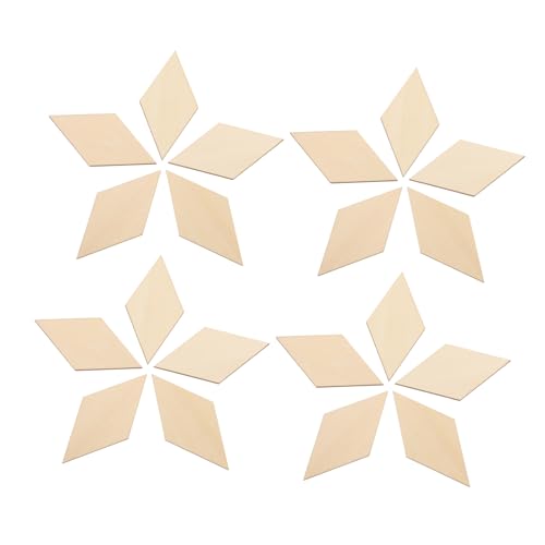 OSALADI 30Stücke DIY Rhombus Holzstücke Holzhandwerksmaterialien für Home Decor Dekoration für Partys Langlebig und Sicher für Bastelprojekte OSALADI 30Stücke DIY Rhombus Holzstücke Holzhandwerksmaterialien für Home Decor Dekoration für Partys Langlebig und Sicher für Bastelprojekte von OSALADI