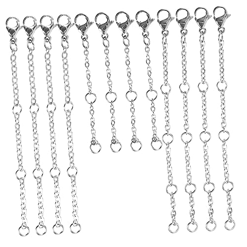 OSALADI 30Stücke Kettenstrecker mit Hummerverschluss für Armbänder Halsketten und Fußkettchen Langlebig und Hypoallergen Stahlfarbe für DIY OSALADI 30Stücke Kettenstrecker mit Hummerverschluss für Armbänder Halsketten und Fußkettchen Langlebig und Hypoallergen Stahlfarbe für DIY von OSALADI