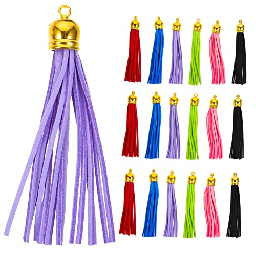 OSALADI 32 Stück Lederquasten Schlüsselanhänger Bunte Quasten für DIY Schmuckherstellung Lange Lederquasten für Taschen Armbänder und Kreative Bastelprojekte OSALADI 32 Stück Lederquasten Schlüsselanhänger Bunte Quasten für DIY Schmuckherstellung Lange Lederquasten für Taschen Armbänder und Kreative Bastelprojekte von OSALADI