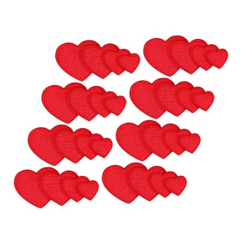 OSALADI 32 Stück Teiliges Rote Bestickte Herz Aufnäher zum Aufbügeln und Aufnähen Selbstklebend für Kleidung Taschen Jeans Hüte DIY Dekoration Vielseitig Einsetzbar Kreativ und Farbenfroh OSALADI 32 Stück Teiliges Rote Bestickte Herz Aufnäher zum Aufbügeln und Aufnähen Selbstklebend für Kleidung Taschen Jeans Hüte DIY Dekoration Vielseitig Einsetzbar Kreativ und Farbenfroh von OSALADI