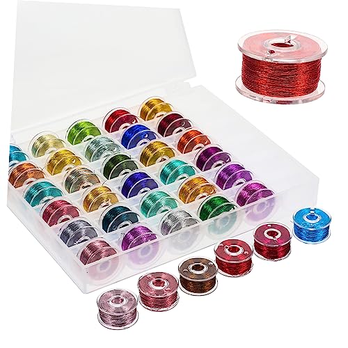 OSALADI 36 Rollen Metallische Stickgarn Farben Dekorative Nähgarne für Diy Handarbeiten und Maschinenstickerei Praktisch und Vielseitig OSALADI 36 Rollen Metallische Stickgarn Farben Dekorative Nähgarne für Diy Handarbeiten und Maschinenstickerei Praktisch und Vielseitig von OSALADI