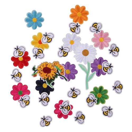 OSALADI 36 Stück Blumenbienenstoffaufkleber Applikationen aufnähen Jeans-Patches Stickereiflecken bügeleisen kleider Tuch-Patch- Cartoon-Kleidungsapplikation Polyester OSALADI 36 Stück Blumenbienenstoffaufkleber Applikationen aufnähen Jeans-Patches Stickereiflecken bügeleisen kleider Tuch-Patch- Cartoon-Kleidungsapplikation Polyester von OSALADI