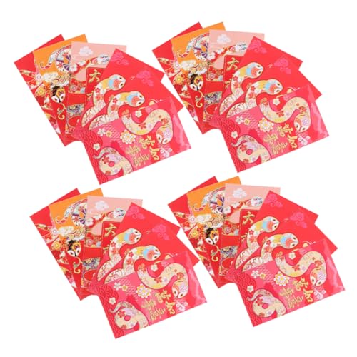OSALADI 36 Stück Lai Feng Neujahrsumschlag Hochzeitsgeldumschläge Geldumschlag Chinesische Umschläge Für Neujahr Hong Bao Rot Papier von OSALADI