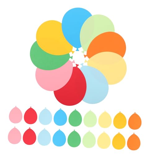 OSALADI 36 Stück Teiliges Ballon Dekorationsset aus Handgeschnittenem Papier Bunte Runde Balloon Cutouts für Klassenraum Pinnwand Kreative Party Karnevalsdeko Einfache Wandgestaltung für von OSALADI