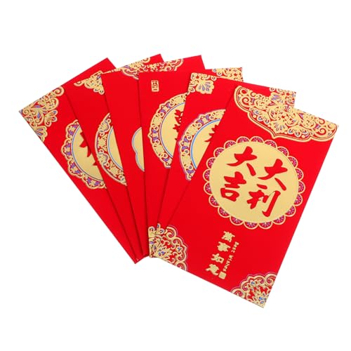 OSALADI 36 Stück Teiliges Chinesische Neujahr Glücksumschläge Rot Traditionell Praktische Geldumschläge für Hochzeit Geschäftseröffnung Festliche Anlässe mit Glückwünschen und Lebendigem OSALADI 36 Stück Teiliges Chinesische Neujahr Glücksumschläge Rot Traditionell Praktische Geldumschläge für Hochzeit Geschäftseröffnung Festliche Anlässe mit Glückwünschen und Lebendigem von OSALADI