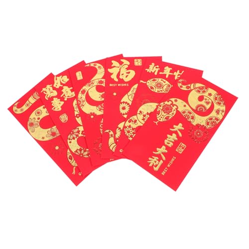 OSALADI 36 Stück Teiliges Chinesische Neujahrs Rote Umschläge Jahr der Schlange Hochwertige Papier Geldumschläge mit Lebendigem Rot Robust Großvolumig für Frühlingsfestgeschenke und OSALADI 36 Stück Teiliges Chinesische Neujahrs Rote Umschläge Jahr der Schlange Hochwertige Papier Geldumschläge mit Lebendigem Rot Robust Großvolumig für Frühlingsfestgeschenke und von OSALADI