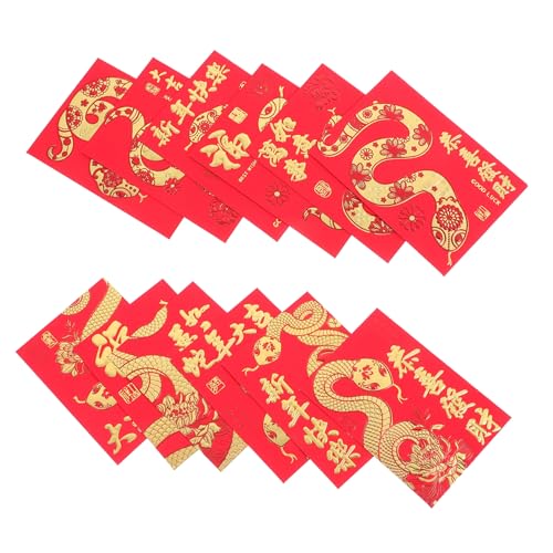 OSALADI 36 Stück Teiliges Rote Umschläge Jahr der Schlange Chinesische Neujahrs Hongbao mit Glücksmotiv Niedliches Design Vielseitig Verwendbar für Hochzeiten Geburtstage und OSALADI 36 Stück Teiliges Rote Umschläge Jahr der Schlange Chinesische Neujahrs Hongbao mit Glücksmotiv Niedliches Design Vielseitig Verwendbar für Hochzeiten Geburtstage und von OSALADI