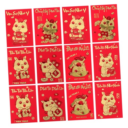 OSALADI 360 Stück Kreative Pferd Neujahrsumschläge aus Papier Langlebige Lunar Year Envelopes Reißfeste Lucky Money Envelopes für Frühlingsfest und Internationale Freunde OSALADI 360 Stück Kreative Pferd Neujahrsumschläge aus Papier Langlebige Lunar Year Envelopes Reißfeste Lucky Money Envelopes für Frühlingsfest und Internationale Freunde von OSALADI