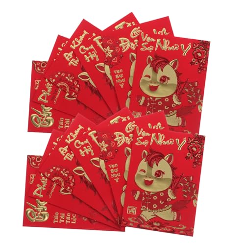 OSALADI 360 Stück Kreative Rote Umschläge Für Das Jahr Des Pferdes Bargeld Rotes Paket Rote Umschläge Vietnamesisch Ang Pao Kleine Umschlag Umschlag Papier von OSALADI
