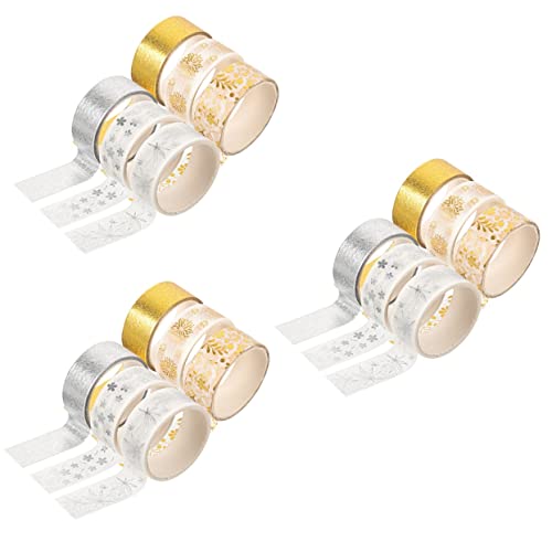 OSALADI 3Er-Boxen-Set Goldstich-Silberband Abdeckband, dekoratives Klebeband Sammelalbum bemaltes Zierband aufkleber Mehrzweck-Washi-Tape Scrapbook-Washi-Tape Flüsterpapier OSALADI 3Er-Boxen-Set Goldstich-Silberband Abdeckband, dekoratives Klebeband Sammelalbum bemaltes Zierband aufkleber Mehrzweck-Washi-Tape Scrapbook-Washi-Tape Flüsterpapier von OSALADI