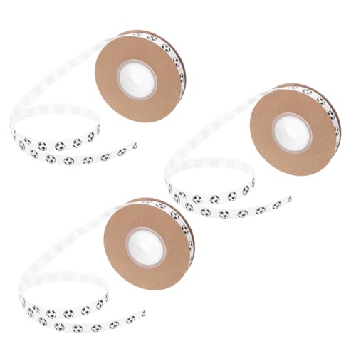 OSALADI 3Roll Fußball Geschenkband Langlebiges Seidiges Fußballmuster Geschenkverpackungsband für DIY Basteln Geburtstags Hochzeitsdeko Yards OSALADI 3Roll Fußball Geschenkband Langlebiges Seidiges Fußballmuster Geschenkverpackungsband für DIY Basteln Geburtstags Hochzeitsdeko Yards von OSALADI