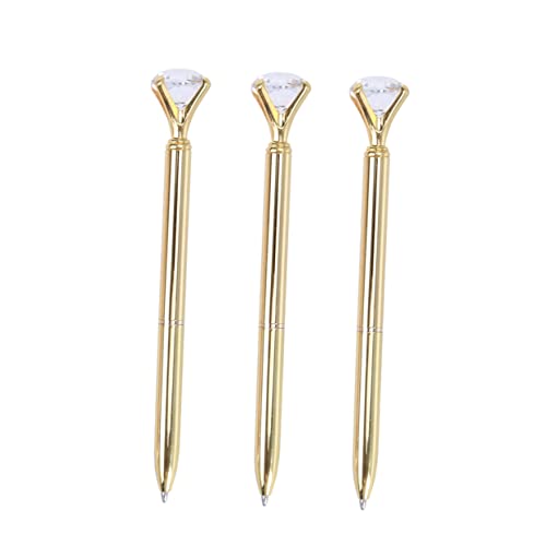 OSALADI 3Stücke Kugelschreiber mit Großem Diamant Metall Kugelschreiber für Schule und Bürobedarf Gold Spitze Perfektes für Familie OSALADI 3Stücke Kugelschreiber mit Großem Diamant Metall Kugelschreiber für Schule und Bürobedarf Gold Spitze Perfektes für Familie von OSALADI