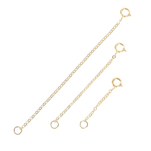 OSALADI 3Stücke Sterling Silber Verlängerungskette für und Armbänder DIY Schmuckzubehör Adjustable Ketten für Frauen und Mädchen OSALADI 3Stücke Sterling Silber Verlängerungskette für und Armbänder DIY Schmuckzubehör Adjustable Ketten für Frauen und Mädchen von OSALADI