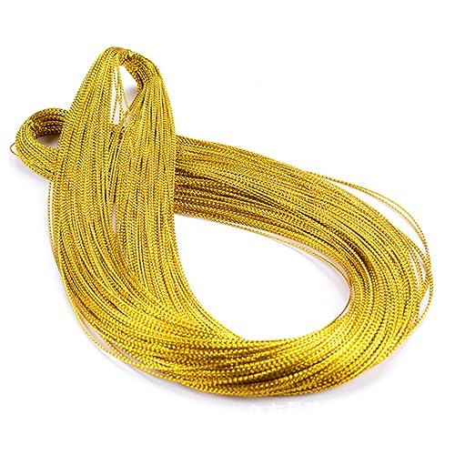 OSALADI 3Stücke Teiliges Gold und Silber Kordelband für DIY Schmuck und Nicht Dehnbare Bastelschnur für Weihnachtsdekoration Partydekoration und Mehr Elastische von OSALADI