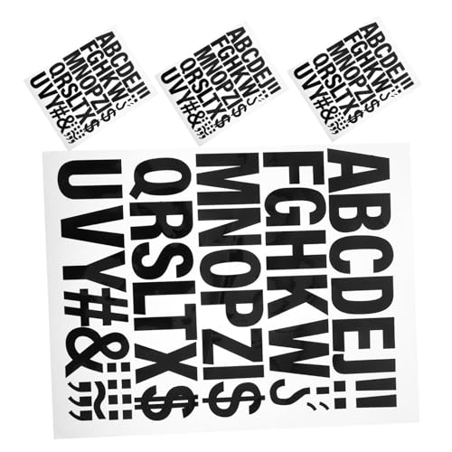 OSALADI 4 Blätter Bögen Bügelbuchstaben für Textilien Langlebige Vinyl Heat Transfer Alphabet Patches Waschbeständig Vielseitig für Kleidung Taschen Hüte DIY Aufbügler von OSALADI