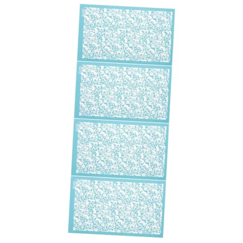 OSALADI 4 Blätter Kaninchentonvorlage Bildschirm Schablone Handwerk Siebdruck-Vorlage Seidenmalerei Siebdruckform Polyester Blau von OSALADI
