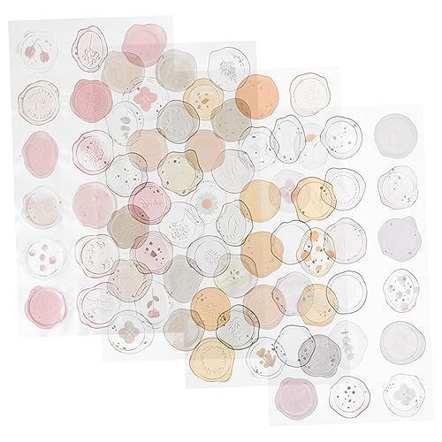 OSALADI 4 Blätter Selbstklebende Geprägte Wachssiegel Aufkleber Vintage Siegelstempel in Pastellfarben für Karten Umschläge Geschenkverpackung Hochzeitseinladungen DIY Bastelset OSALADI 4 Blätter Selbstklebende Geprägte Wachssiegel Aufkleber Vintage Siegelstempel in Pastellfarben für Karten Umschläge Geschenkverpackung Hochzeitseinladungen DIY Bastelset von OSALADI