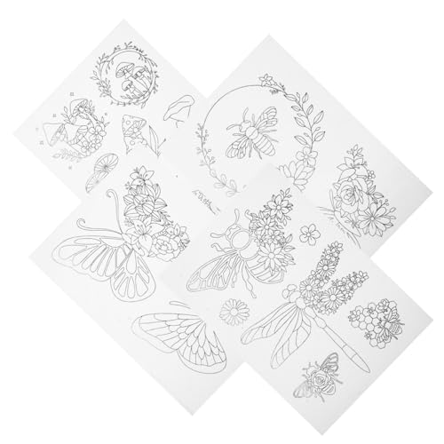 OSALADI 4 Blätter Wasserlöslicher Stickstabilisator Weicher Anpassbarer Stickstoff für Diy Embroidery für Anfänger zum Sticken Bildern Textilien OSALADI 4 Blätter Wasserlöslicher Stickstabilisator Weicher Anpassbarer Stickstoff für Diy Embroidery für Anfänger zum Sticken Bildern Textilien von OSALADI
