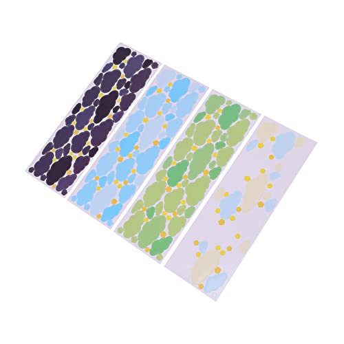 OSALADI 4 Blätter Wolken Dekorationsaufkleber Scrapbook Sticker mit Unterschiedlichen Mustern für Kreative Diy Projekte für Journaling und Persönliche Gestaltung von OSALADI