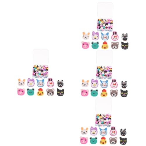 OSALADI 4 Boxen Weicher Keramik -Perlenschmuck Reiz Party Miniatur Charms für die Herstellung von Armbändern Perlen für Schmuckhersteller Perlen zum Basteln lose Abstandsperlen Polymer-Ton von OSALADI