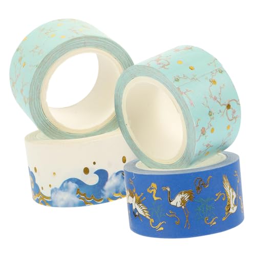 OSALADI 4 Rollen Aufkleber Im Antiken Stil Farbige Aufkleber Ästhetisches Dekoband Buntes Sammelalbum Klebrige Bastelaufkleber Klebebänder DIY Papierbänder Weiß OSALADI 4 Rollen Aufkleber Im Antiken Stil Farbige Aufkleber Ästhetisches Dekoband Buntes Sammelalbum Klebrige Bastelaufkleber Klebebänder DIY Papierbänder Weiß von OSALADI