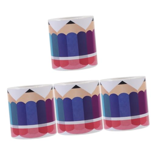 OSALADI 4 Rollen Dekoratives Border Papier für Pinnwände Abnehmbare Bleistift Bordüre Vielseitig Einsetzbar für Klassenzimmer Partys Tafeln und von OSALADI