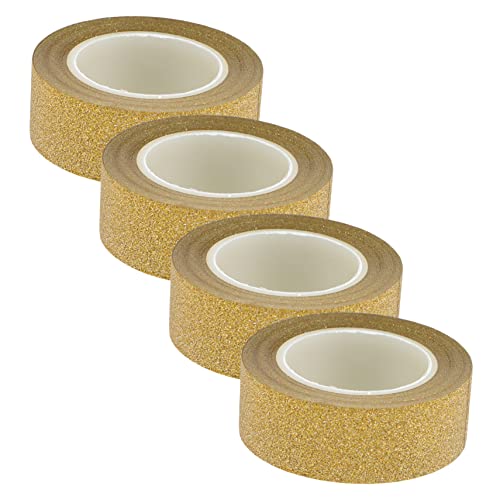 OSALADI 4 Rollen Dekoratives Washi Tape Glitzernde Diy Klebebänder für Scrapbooking Handwerk und Kreative Projekte Selbstklebend Einfach zu Verwenden Vielfältige Muster von OSALADI