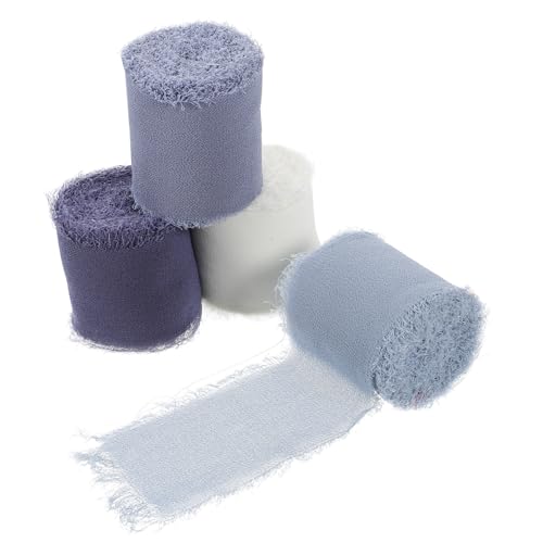 OSALADI 4 Rollen Diy Chiffonband für Hochzeiten und Partys À Blau und Weißtönen Vielseitiges Geschenkband für Einladungen Floristik und Dekoration OSALADI 4 Rollen Diy Chiffonband für Hochzeiten und Partys À Blau und Weißtönen Vielseitiges Geschenkband für Einladungen Floristik und Dekoration von OSALADI