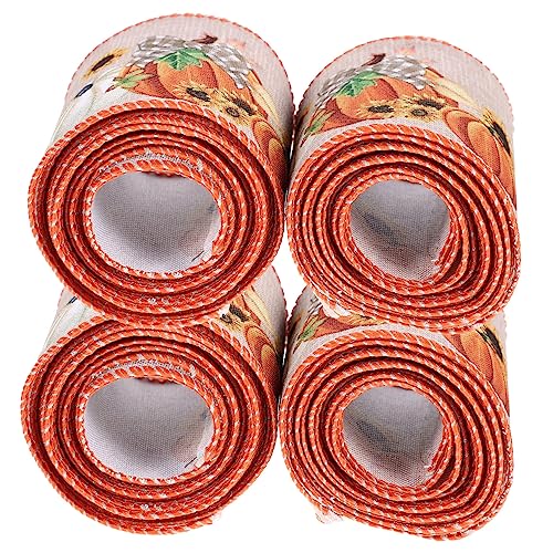 OSALADI 4 Rollen Herbstliches Dekorationsband für Geschenkverpackungen Bänder für DIY Thanksgiving Crafts Leicht Zuschneidbar für Kreative Projekte und Einzigartige Überraschungen OSALADI 4 Rollen Herbstliches Dekorationsband für Geschenkverpackungen Bänder für DIY Thanksgiving Crafts Leicht Zuschneidbar für Kreative Projekte und Einzigartige Überraschungen von OSALADI