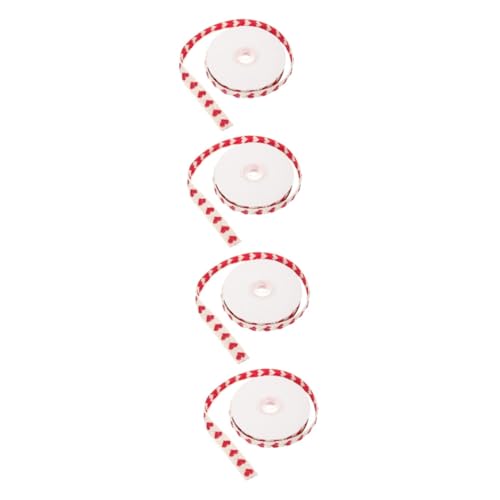 OSALADI 4 Rollen Herz-geschenkband Bänder Zum Basteln Paketband Band Zum Verpacken Schleifen Zum Verpacken Valentinstag Dekoratives Band Herzen Geschenkangebot Polyester Baumwolle von OSALADI