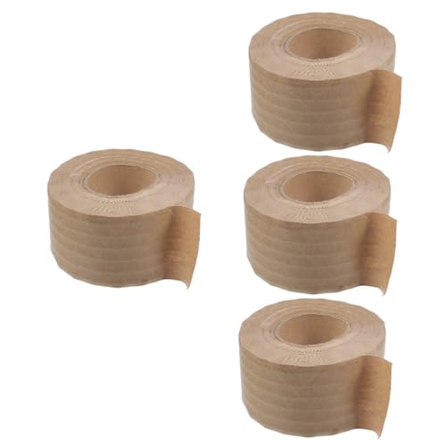 OSALADI 4 Rollen Kraftpapier Klebeband Wasseraktiviertes Stark Haftendes Verpackungsband für Versand für Kartontransport und Strukturelle Unterstützung OSALADI 4 Rollen Kraftpapier Klebeband Wasseraktiviertes Stark Haftendes Verpackungsband für Versand für Kartontransport und Strukturelle Unterstützung von OSALADI
