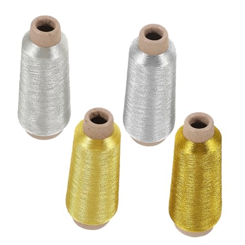 OSALADI 4 Rollen Metallic Stickgarn für Diy Stickerei Langlebig und Verschleißfest für Kreuzstich und Heimprojekte für Näharbeiten OSALADI 4 Rollen Metallic Stickgarn für Diy Stickerei Langlebig und Verschleißfest für Kreuzstich und Heimprojekte für Näharbeiten von OSALADI